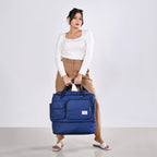 Dova Expandable Duffle Bag Dark Blue Nestasia
