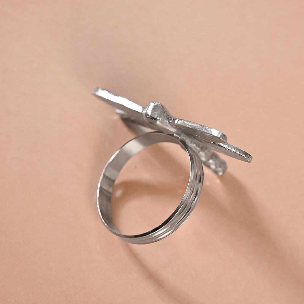 Dragonfly Pure Brass Napkin Ring Set Of 6 Silver Nestasia