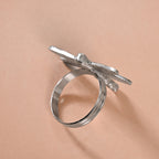 Dragonfly Pure Brass Napkin Ring Set Of 6 Silver Nestasia