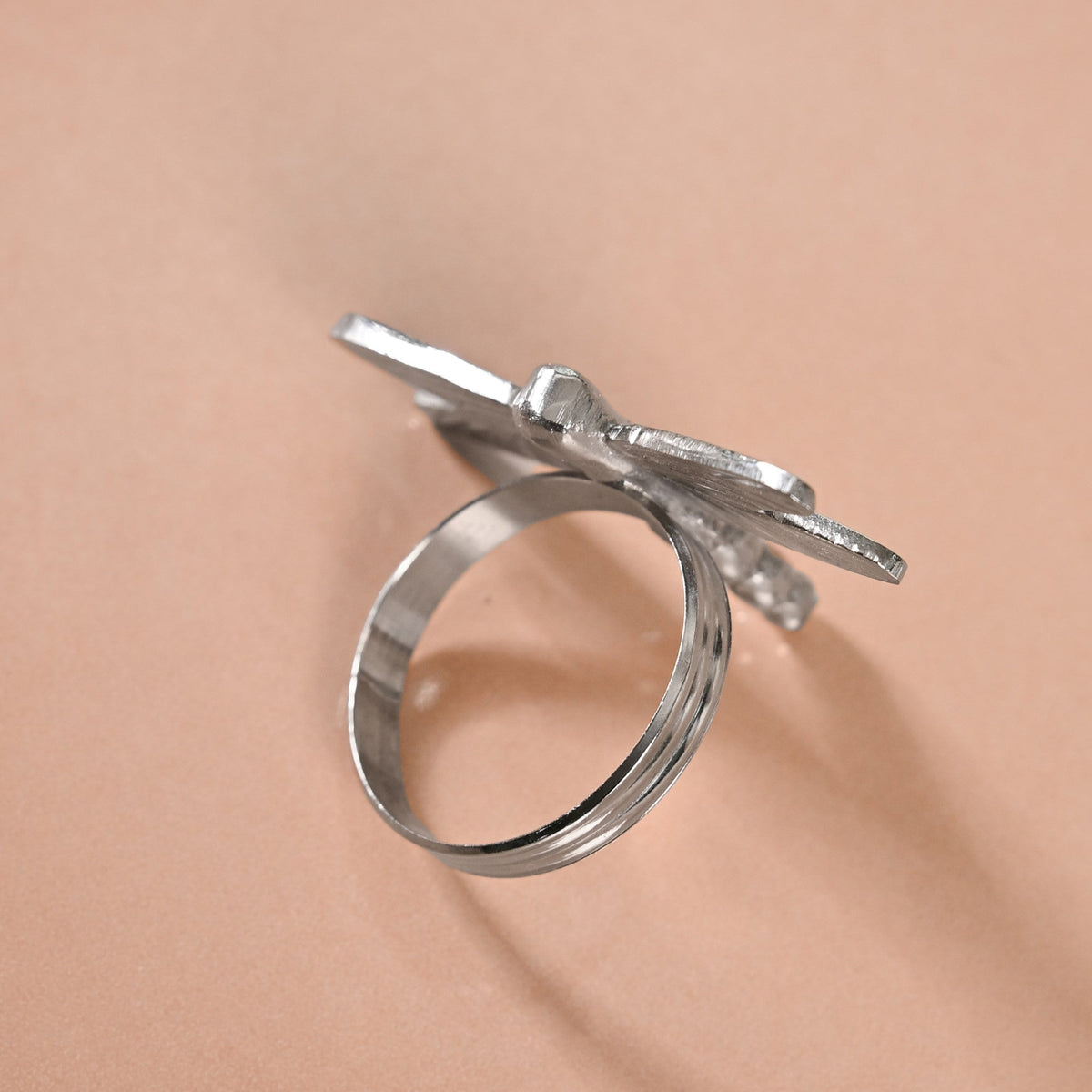 Dragonfly Pure Brass Napkin Ring Set Of 6 Silver Nestasia