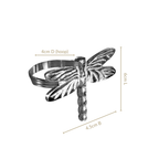 Dragonfly Pure Brass Napkin Ring Set Of 6 Silver Nestasia