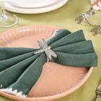 Dragonfly Pure Brass Napkin Ring Set Of 6 Silver Nestasia