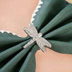 Dragonfly Pure Brass Napkin Ring Set Of 6 Silver Nestasia