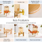 Drink Dispenser Amber 3600ml Nestasia