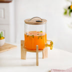 Drinks Dispenser With Bamboo Stand 3600ml Nestasia