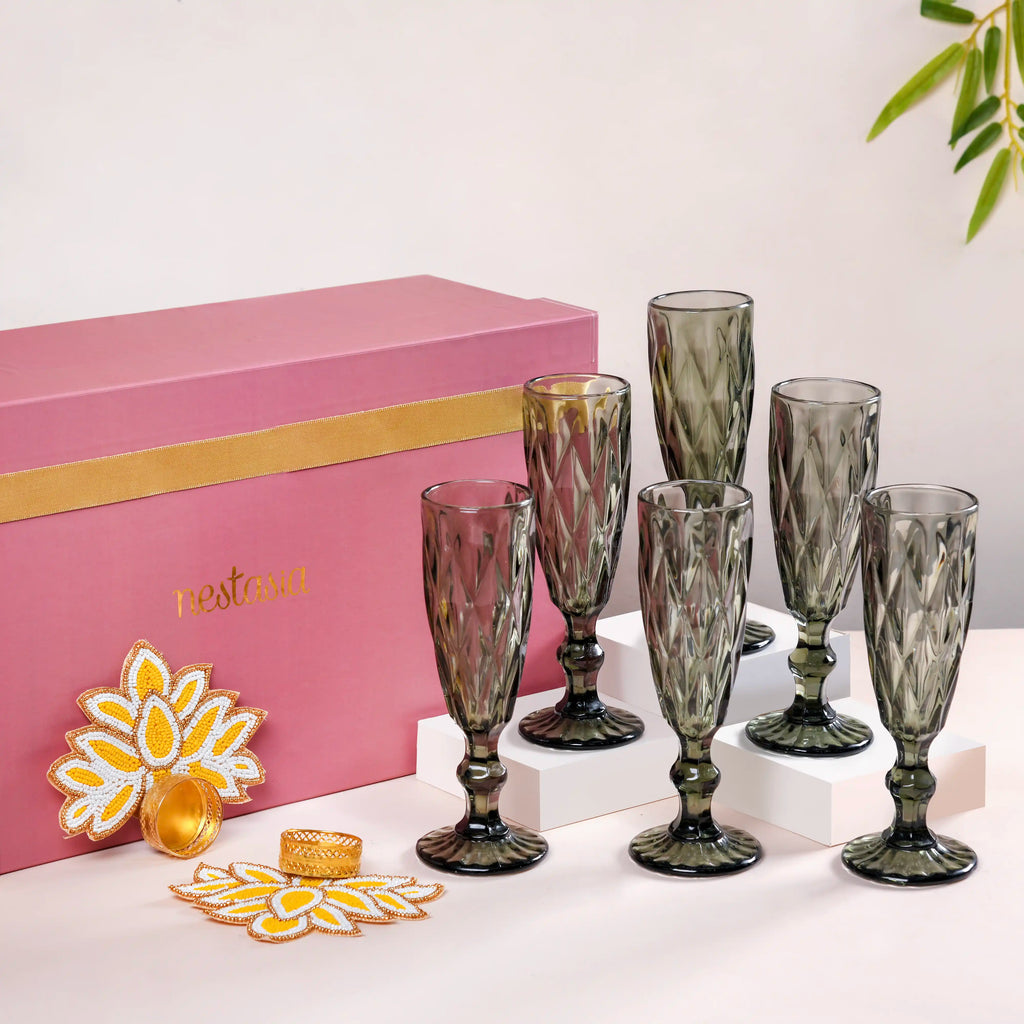 Luxe Drinkware Gift Hamper Set of 4 Nestasia