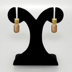 Soft Beige And Gold Earrings Nestasia