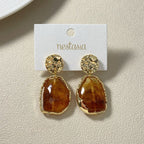 Marble Veil Dangle Earrings Amber Nestasia