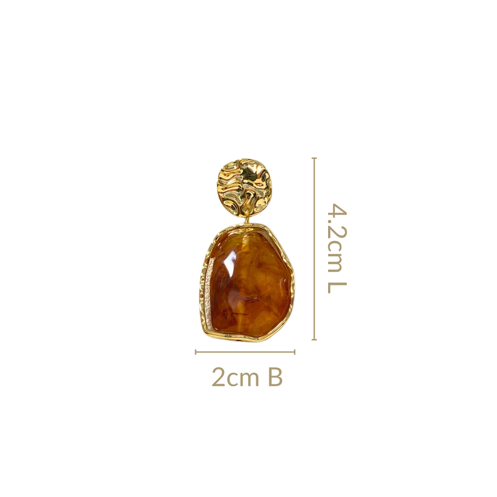 Marble Veil Dangle Earrings Amber Nestasia