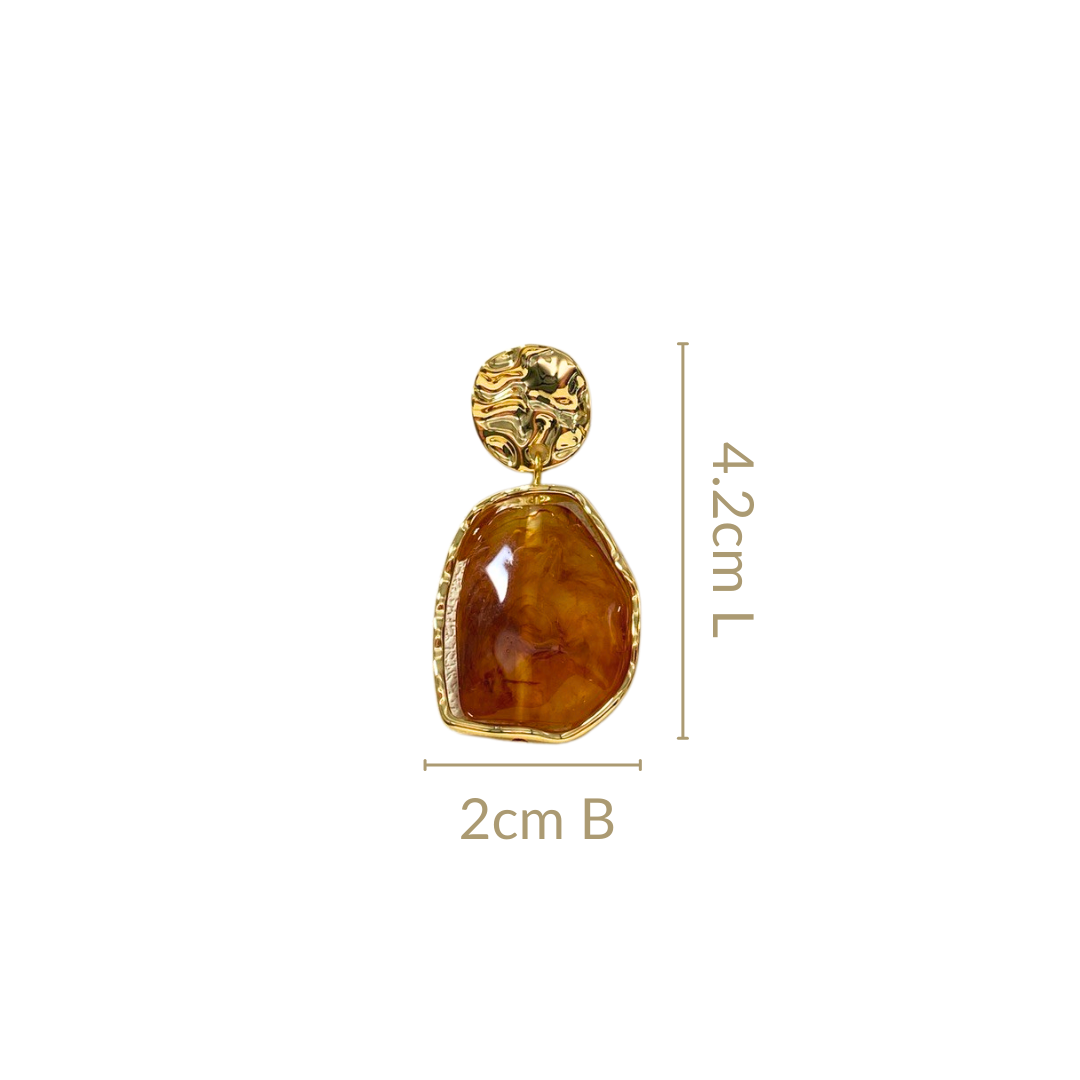 Marble Veil Dangle Earrings Amber Nestasia