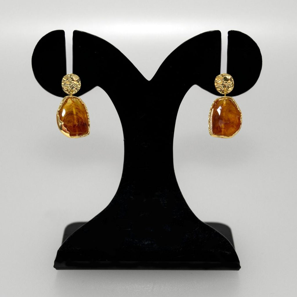 Marble Veil Dangle Earrings Amber Nestasia