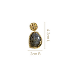 Marble Veil Dangle Earrings Grey Nestasia