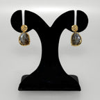 Marble Veil Dangle Earrings Grey Nestasia