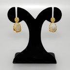 Marble Veil Dangle Earrings White Nestasia