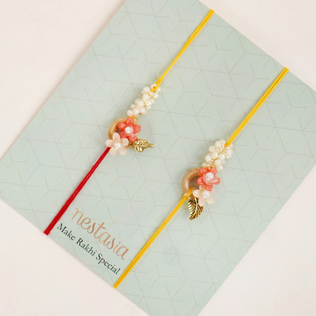 Dual Flower Rakhi Gift Set Nestasia