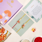 Dual Flower Rakhi Gift Set Nestasia