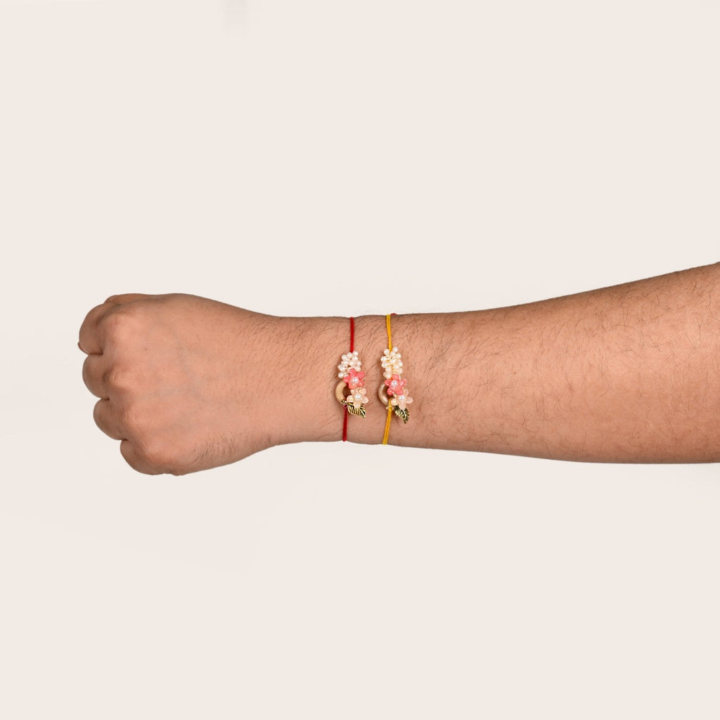 Dual Flower Rakhi Gift Set Nestasia