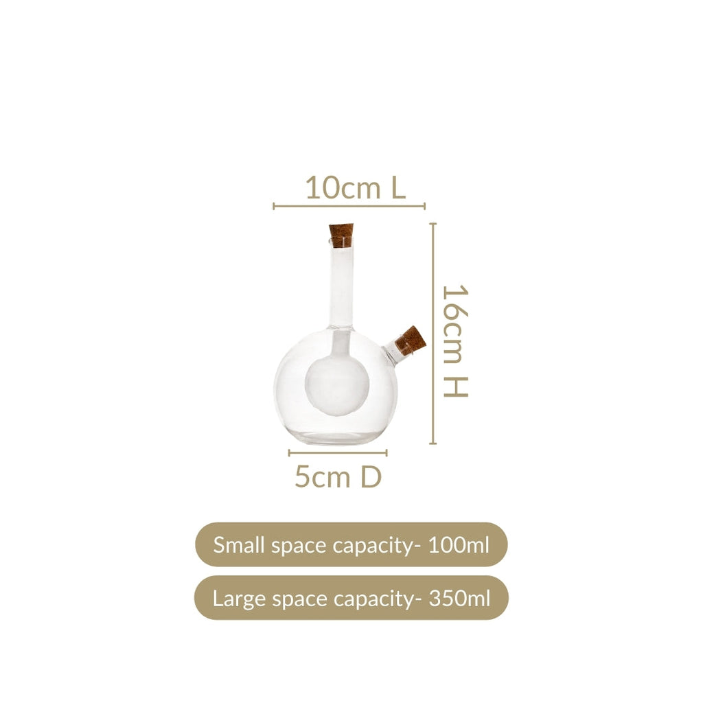 2 in 1 Oil And Balsamic Vinegar Cruet Bottle Nestasia