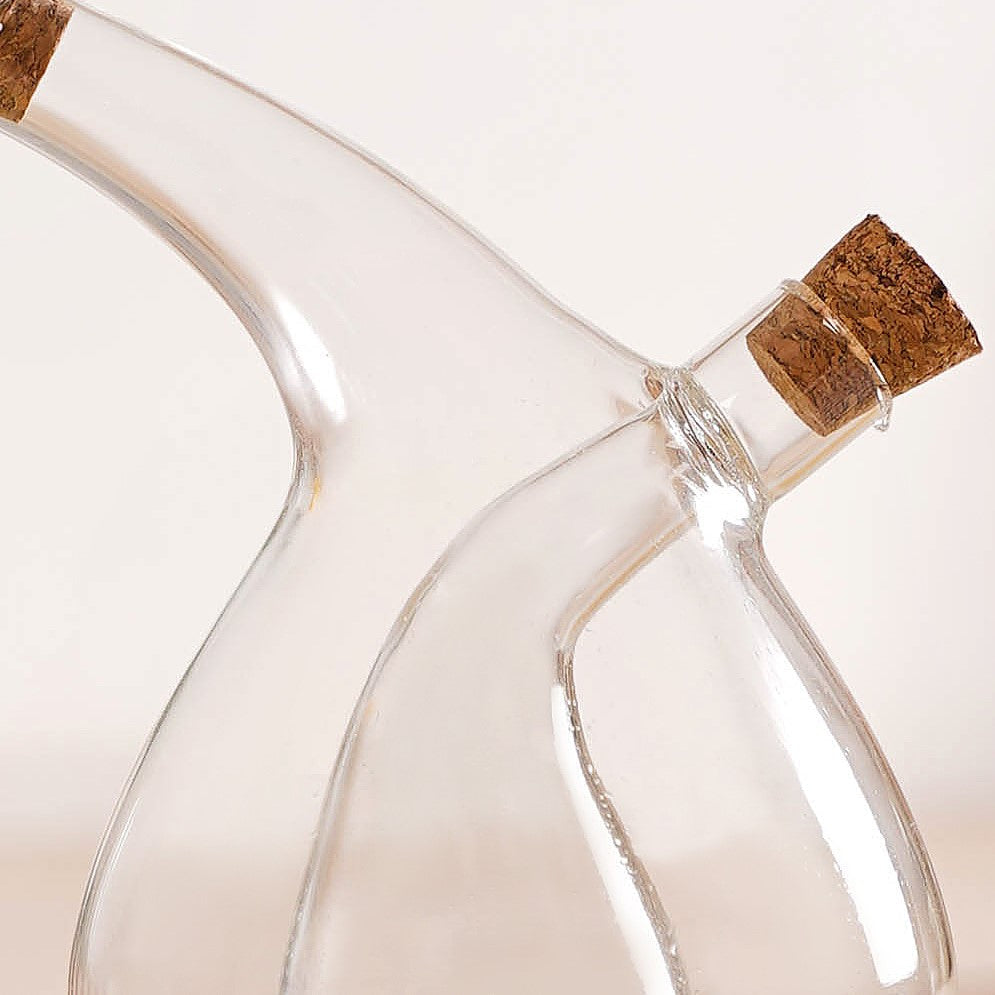 Dual Drop Design Glass Cruet Dispenser For Infused Oils Nestasia