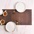 Dual Tone Reversible Table Runner Brown 180x30cm Nestasia
