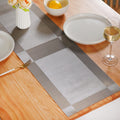 Dual Tone Reversible Table Runner Silver 180x30cm Nestasia