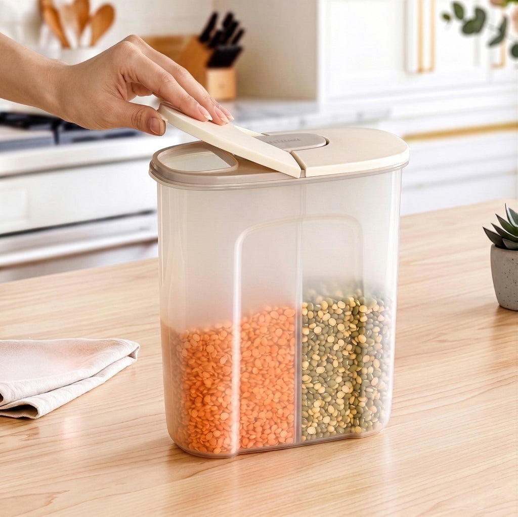 Dual Compartment Airtight Food Storage Container 2500ml Nestasia