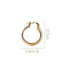 Dual Hoop Earrings White Nestasia