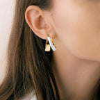 Dual Hoop Earrings White Nestasia