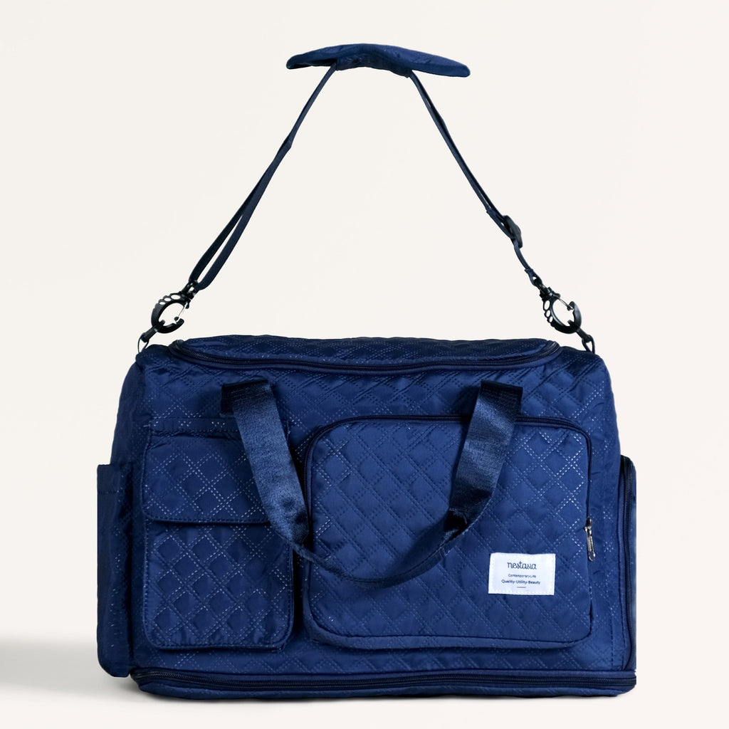 Dova Expandable Duffle Bag Dark Blue Nestasia