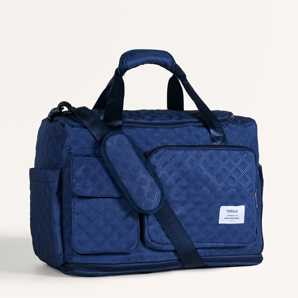 Dova Expandable Duffle Bag Dark Blue Nestasia