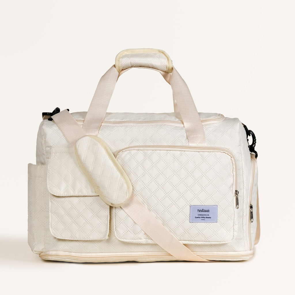 Off-White Dova Adjustable Gym Duffle Bag Nestasia
