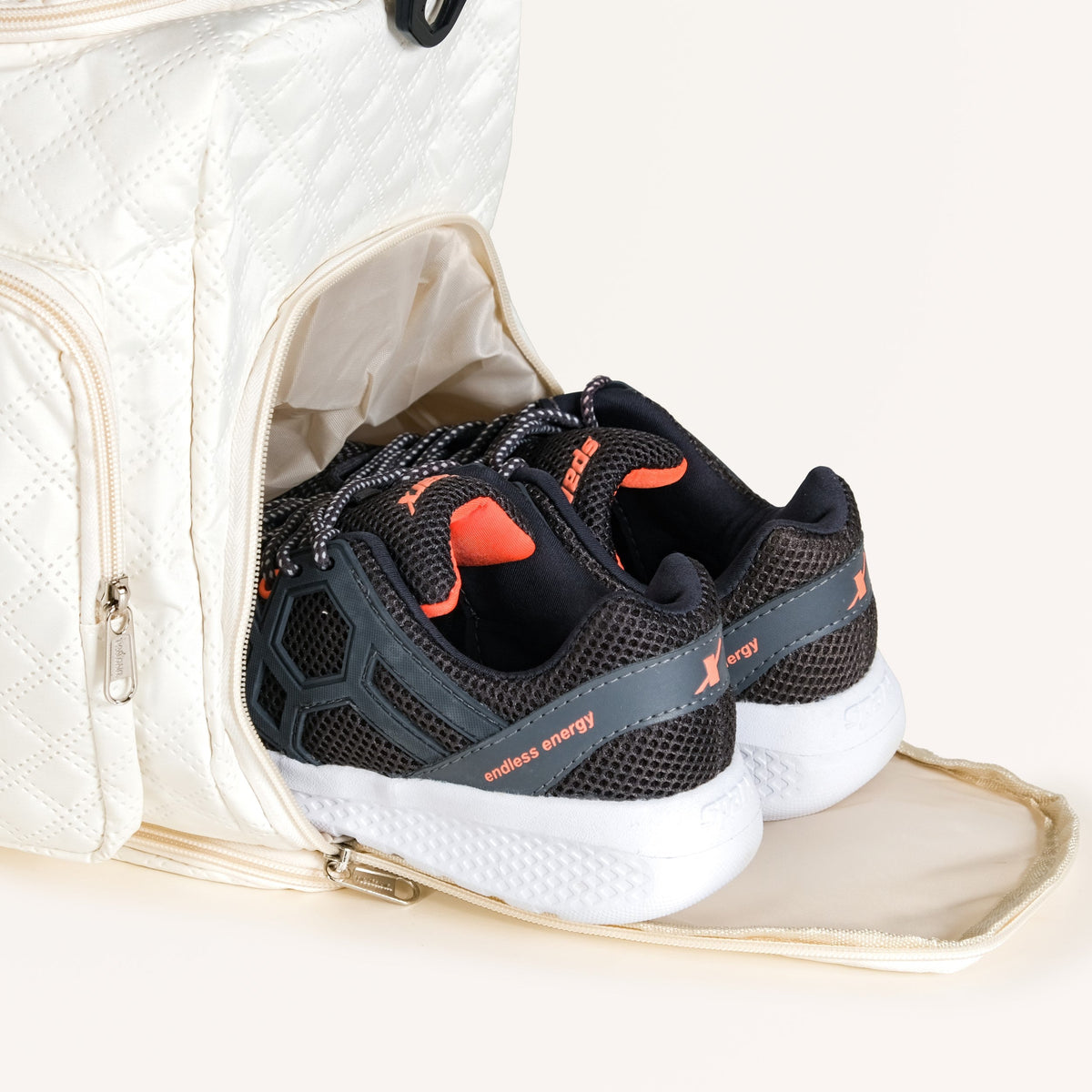 Off-White Dova Adjustable Gym Duffle Bag Nestasia