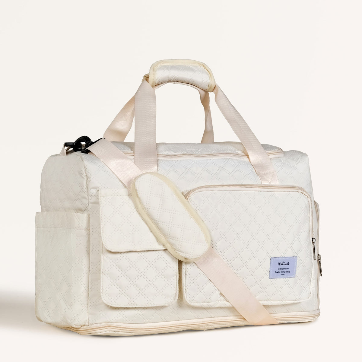 Off-White Dova Adjustable Gym Duffle Bag Nestasia
