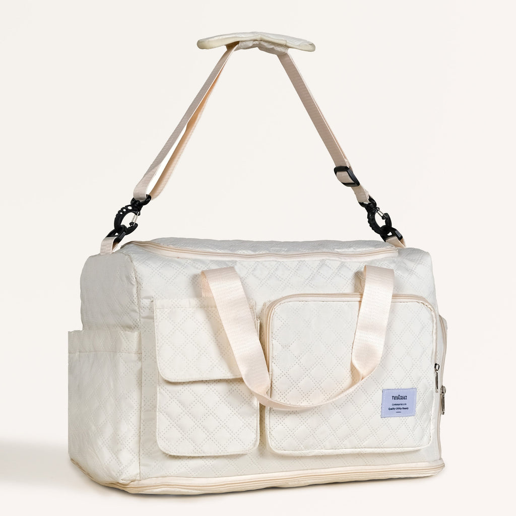 Off-White Dova Adjustable Gym Duffle Bag Nestasia