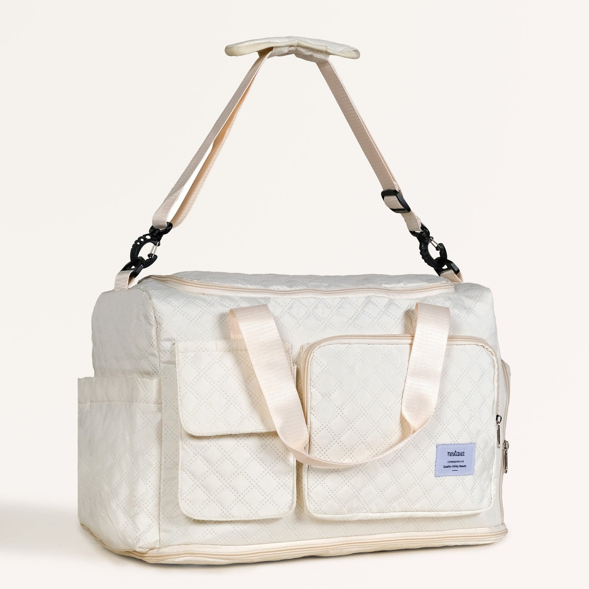 Off-White Dova Adjustable Gym Duffle Bag Nestasia