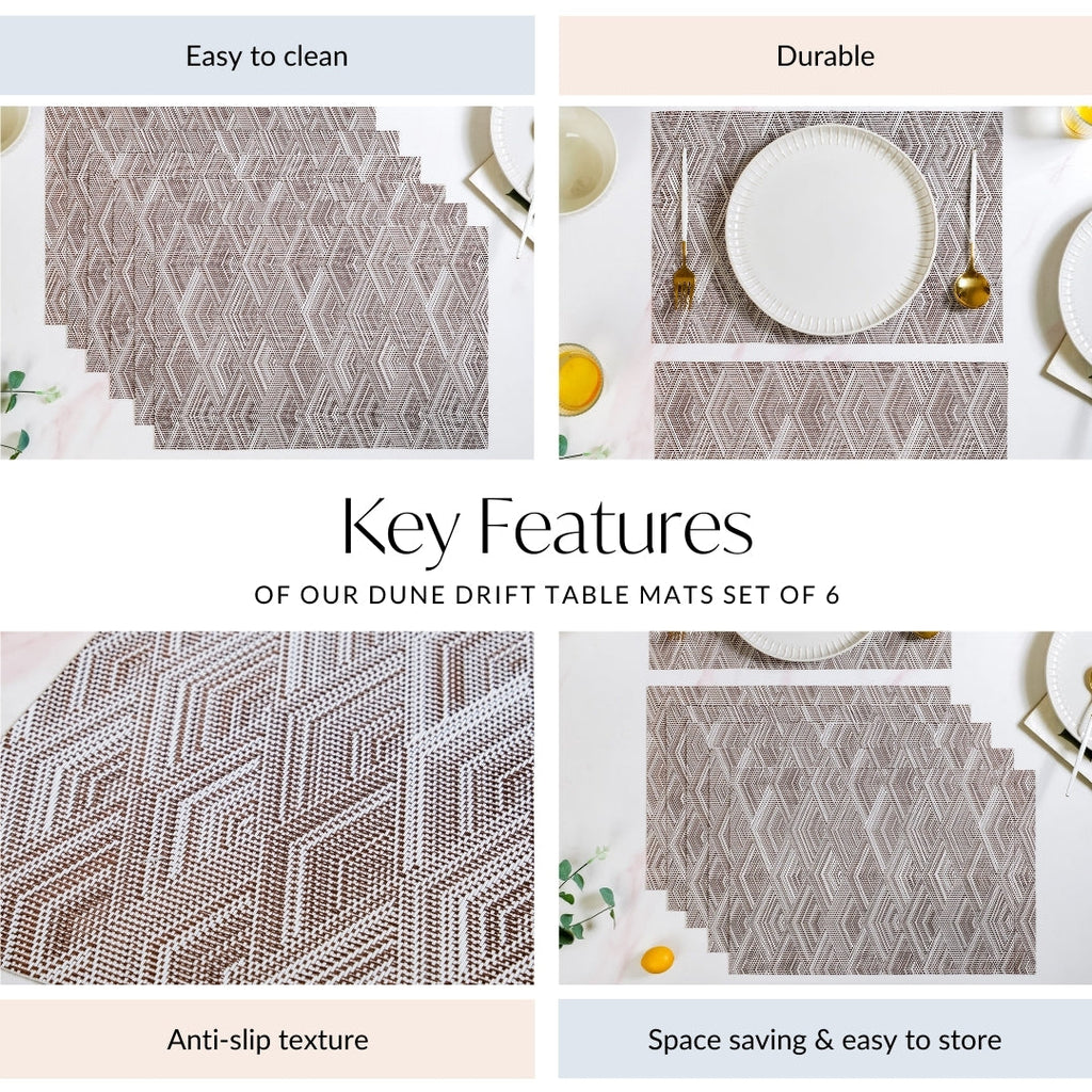 Dune Drift Table Mats Set Of 6 Nestasia