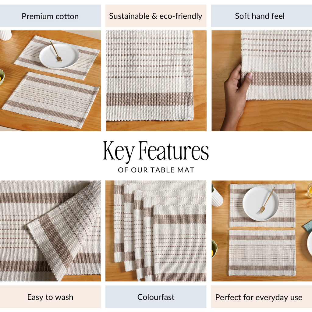 Dune Weave Placemat Set Of 6 Nestasia