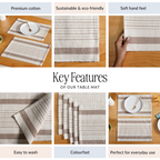 Dune Weave Placemat Set Of 6 Nestasia