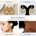 Wild Roses And Pearls Earrings Nestasia