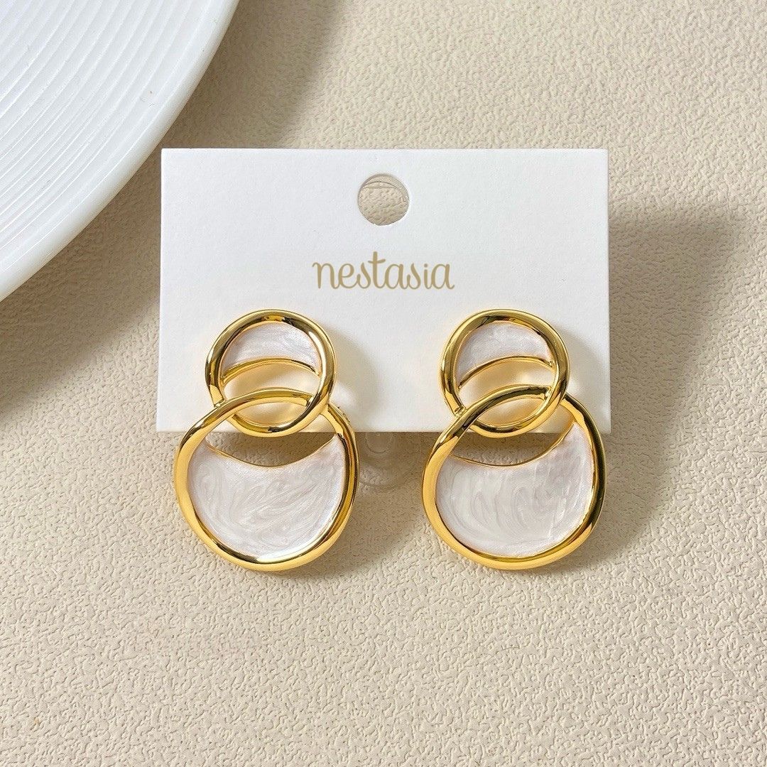 Gold Ellipse Drops Nestasia