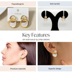 Gold Ellipse Drops Nestasia