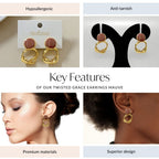 Twisted Grace Earrings Mauve Nestasia