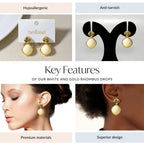 White And Gold Rhombus Drops Nestasia