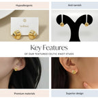 Textured Celtic Knot Studs Nestasia