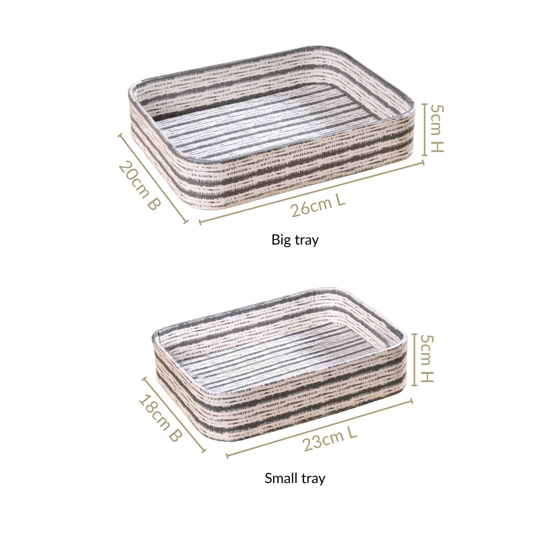 SlateLine Desk Organiser Tray Set Of 2 Nestasia