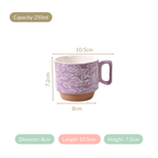 Ceramic Gaia Stackable Coffee Cup Set Of 4 250ml Nestasia