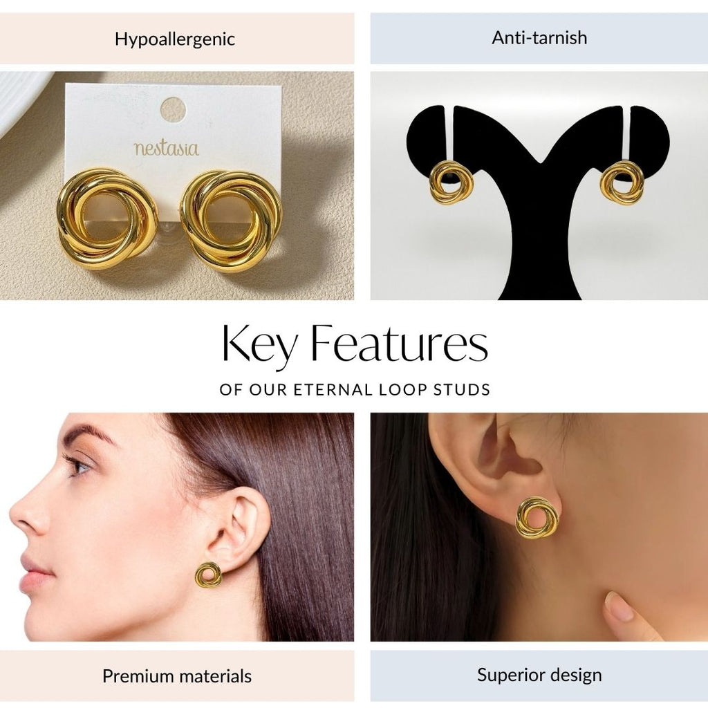Eternal Loop Studs Nestasia