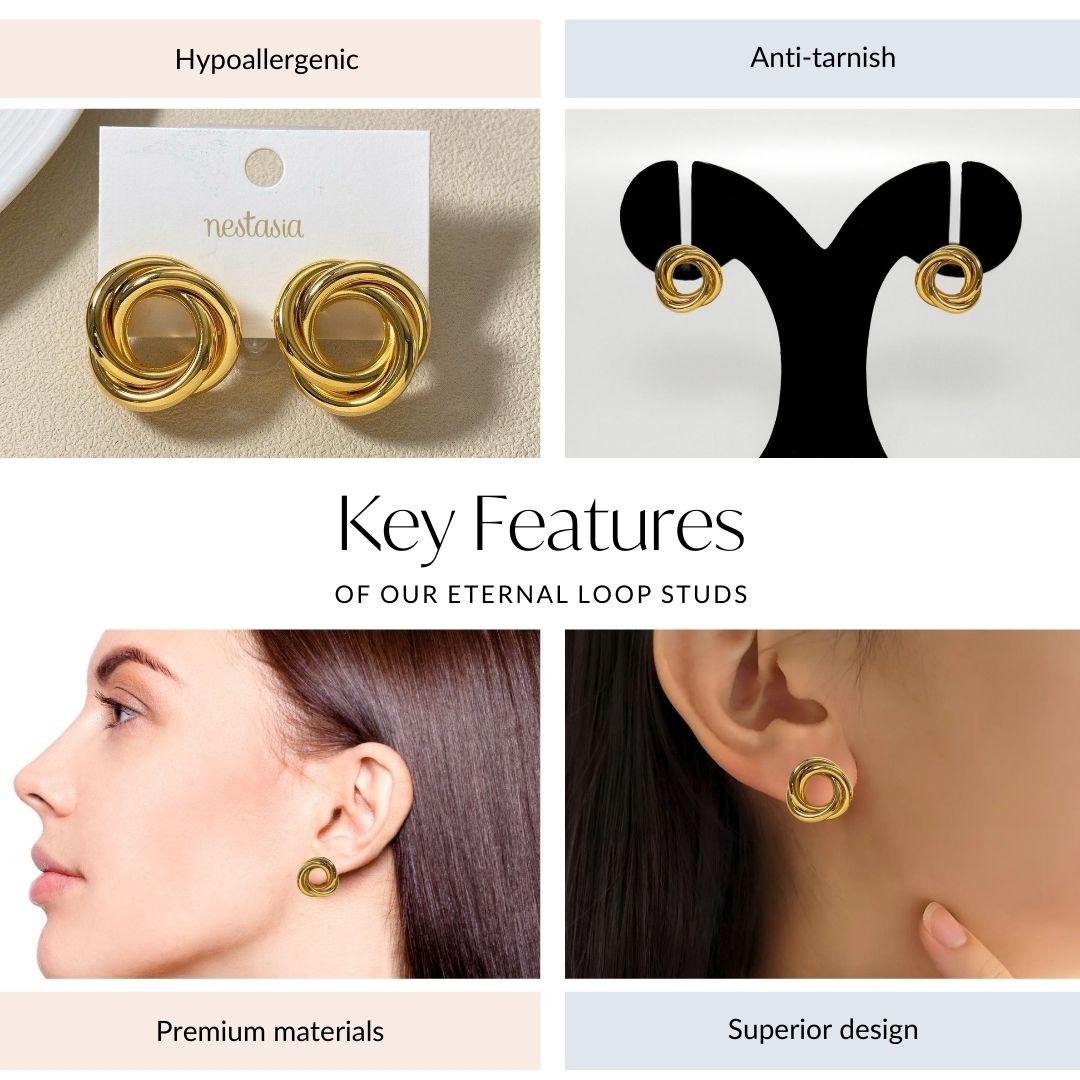 Eternal Loop Studs Nestasia