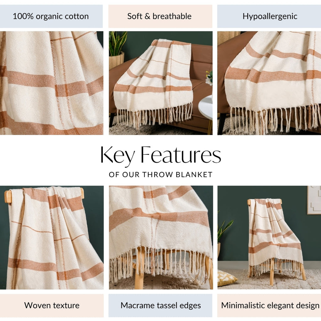 Earthline Cotton Comfort Throw Nestasia