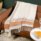 Earthtone Stripes Cotton Throw Nestasia